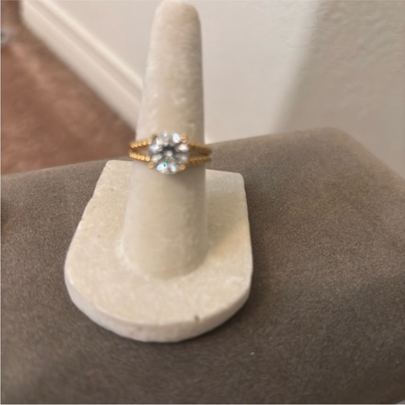 QVC Jewelry - CZ 925 Elegant Gold and Silver Women's Ring